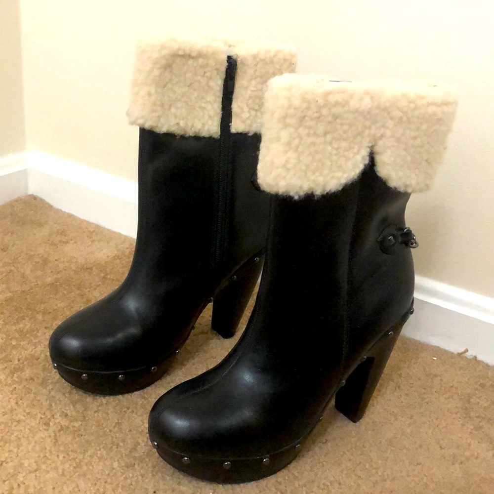 Shoedazzle Stefania mid heel boots! Never worn!